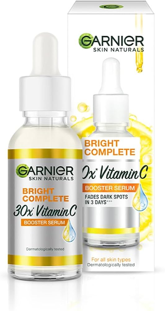 Garnier Skin Active Bright Complete Vitamin C Booster Serum 30 Ml - Contains Niacinamide
